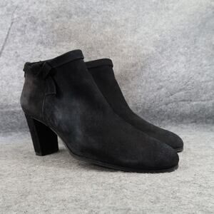 Bandolino Shoes Womens 9.5 Bootie Fashion Leather Ankle Boot Block Heel Classic